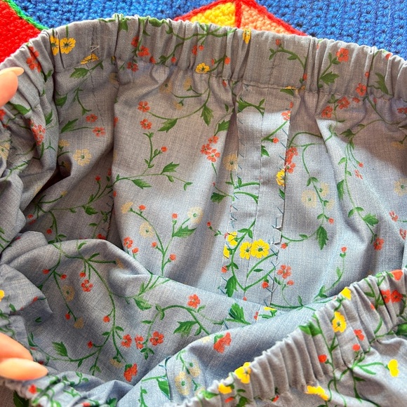 Vintage Floral Print Skort – 80s/90s Cotton Blend - Picture 2 of 5